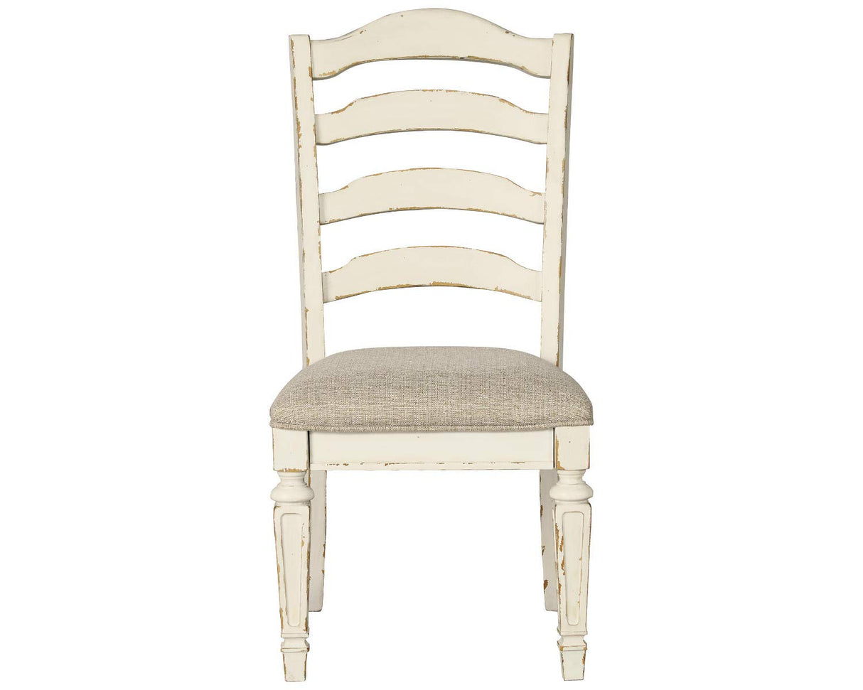 Signature Design by Ashley Realyn Dining Room Upholstered Chair 2 Count, Antique White Signature Design by Ashley