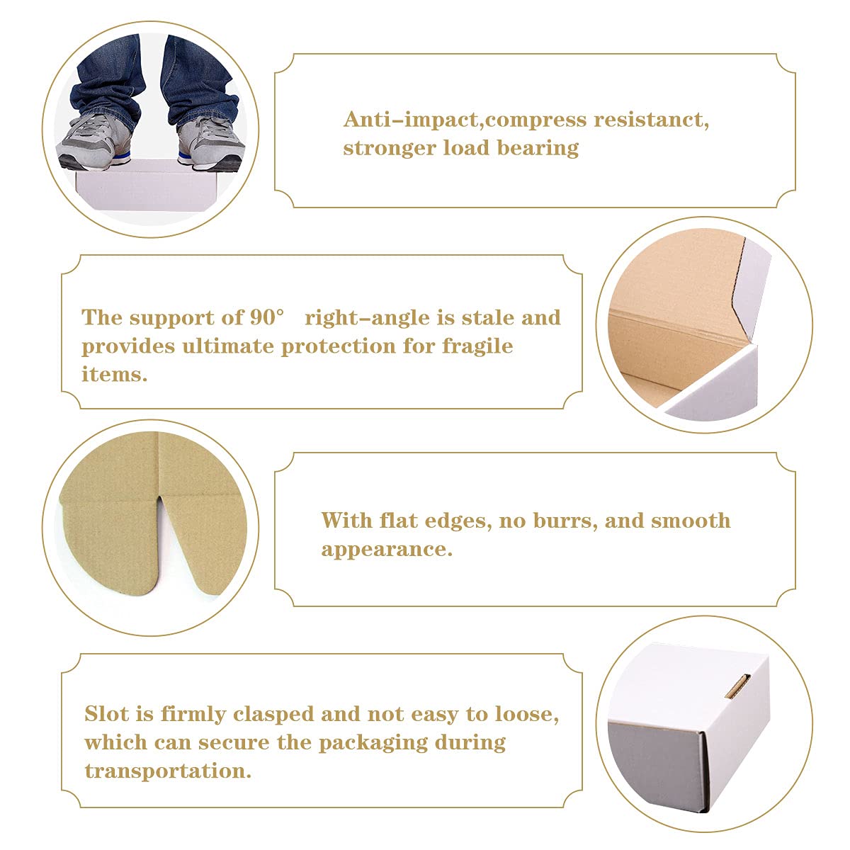 Shipping Boxes, 9"x6"x4" Which is Anti-Impact Come with Exquisite Sealing Label.Suitable E-Commerce Packaging, Shipping Packaging. JIUZHOUXIN