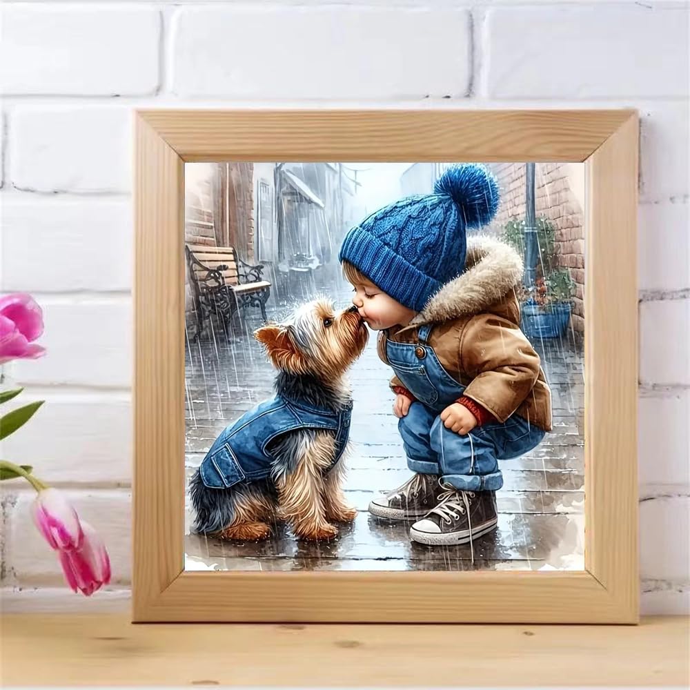 ZQEATRY 5D Diamond Painting Kits for Adults-Animal Dog Diamond Art Kits,DIY Full Round Drill Gem Art Crafts for Adults,Home Wall Decor 11.8x11.8inch ZQEATRY