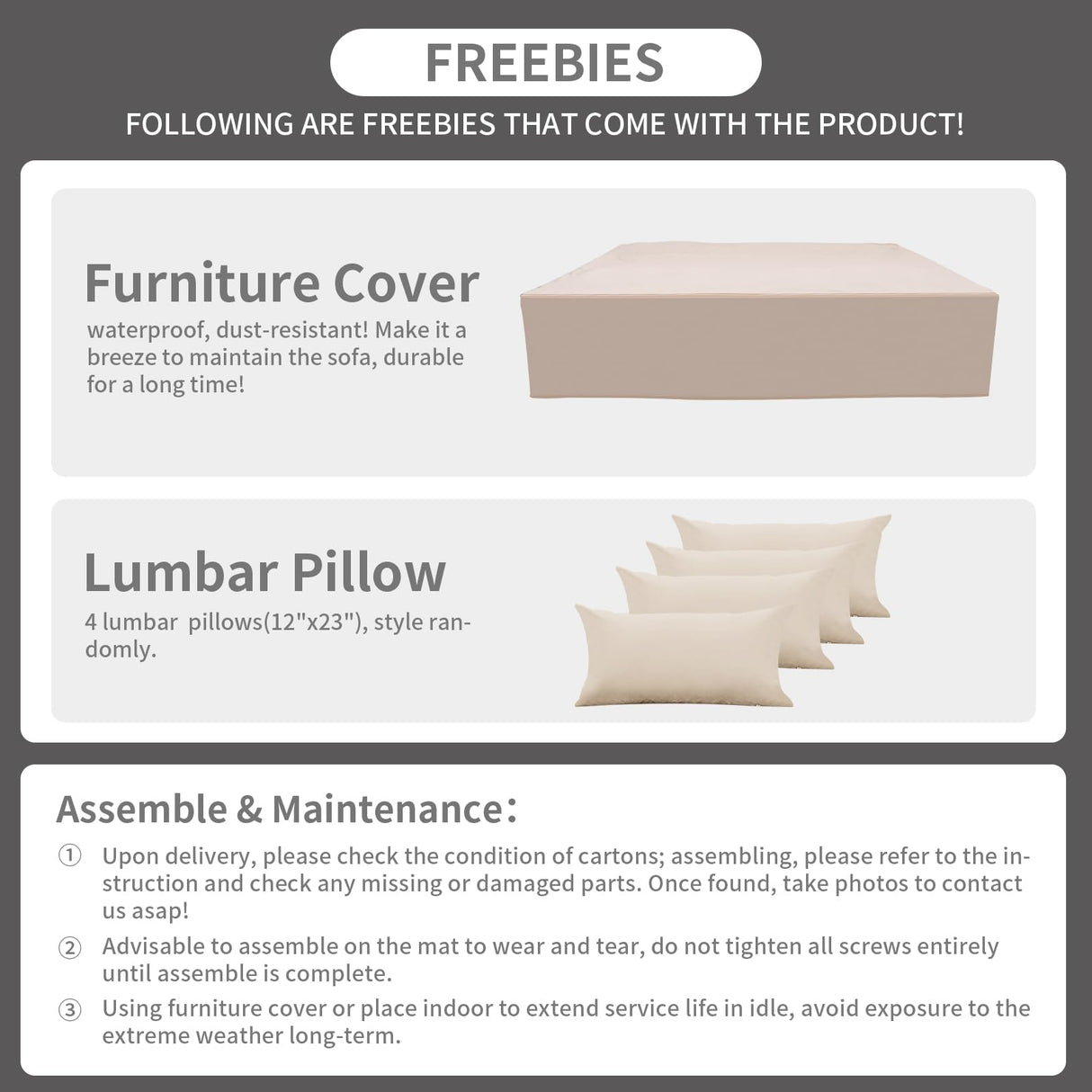 Rattaner 10 Pieces Outdoor Sectional All-Weather Wicker Patio Furniture Set Patio Sectional and Steel Fire Table and Glass Patio Table Non-Slip Cushions and Waterproof Covers, Khaki Rattaner