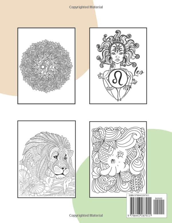 Leo Coloring Book: Astrology Coloring Book for Leo Zodiac Sign with Relaxing Designs
