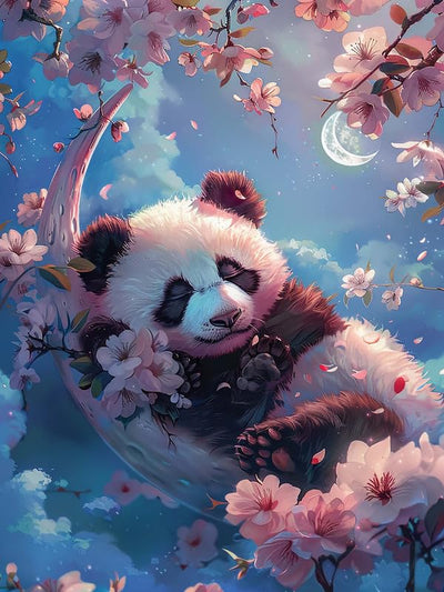 VAIIEYO 5D DIY Diamond Art Kits for Adults Panda, Diamond Painting Animal, Paint by Number Full Drill Round Rhinestone Craft Canvas for Home Wall Decor Gift 12x16 inch-5