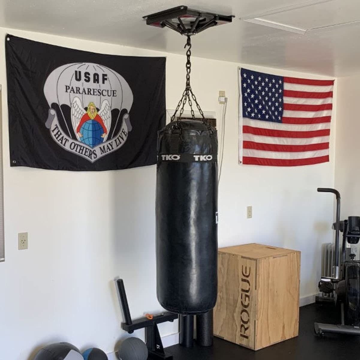 Firstlaw Fitness Spider Mount 200 - Heavy Punching Bag Hanger - for Heavy Bags from 120 LBS to 200 LBS - Made in The USA Firstlaw Fitness