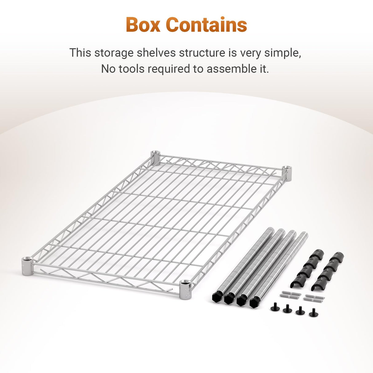 YSSOA 1-Tier Shelving Unit, 29.92" W x 13.78" D x 14.96" H Steel Organizer Wire Rack, Chrome, 2 Pack YSSOA