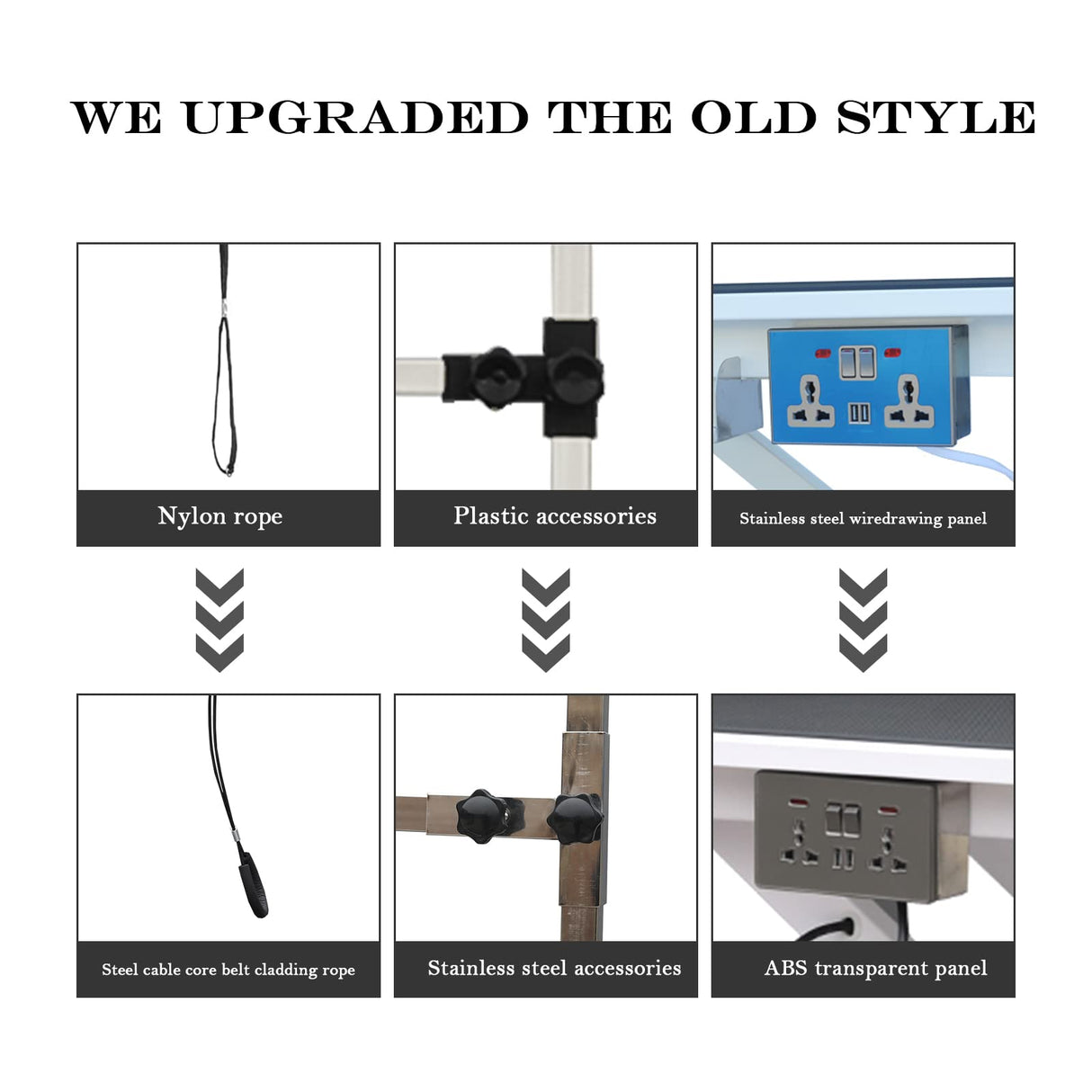 SoarFlash 49.6” Electric Lift Pet Dog Grooming Table,Heavy Duty Electric Grooming Table for Dogs&Cats,Heavy Duty Height Adjustable with Overhead Arm, Clamps, Two Grooming Noose SoarFlash