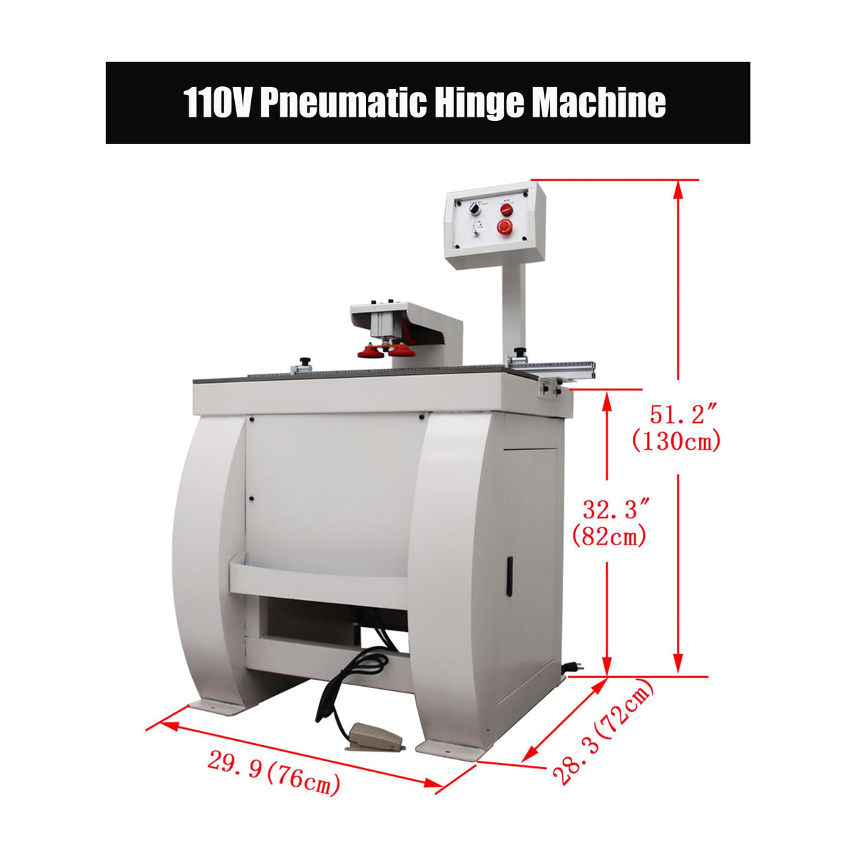 BREVELTION 110V Pneumatic Hinge Machine Woodworking Hinge Drilling Machine for Drilling Processing of Cabinets Wardrobes 45-9.5 Combined Drill 1.5KW BREVELTION