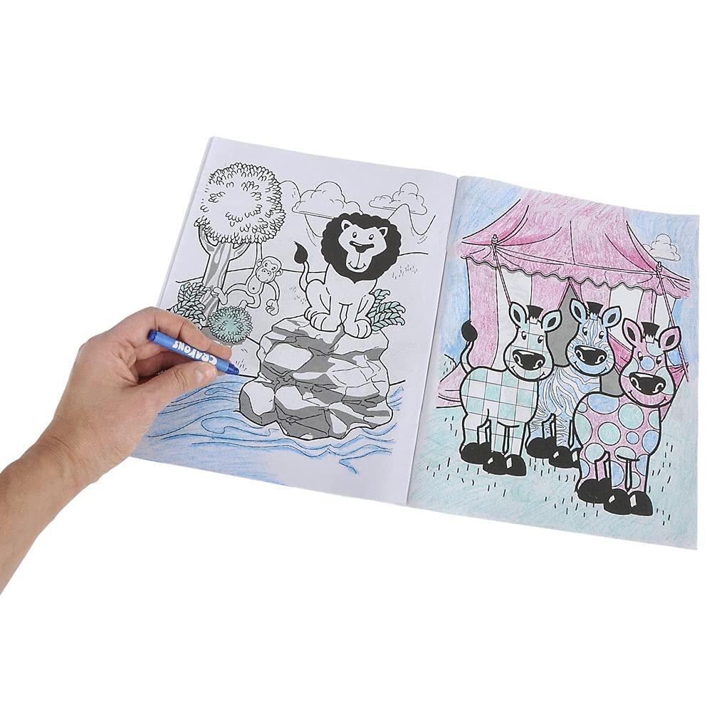 18Pcs Zoo Animal Coloring Books Bulk for Kids - 9"x11" Animal Party Favors with Jungle Safari Animals and Activity Sheets for Goodie Bags, Classrooms and Themed Birthday Supplies (Pack of 18) Bedwina