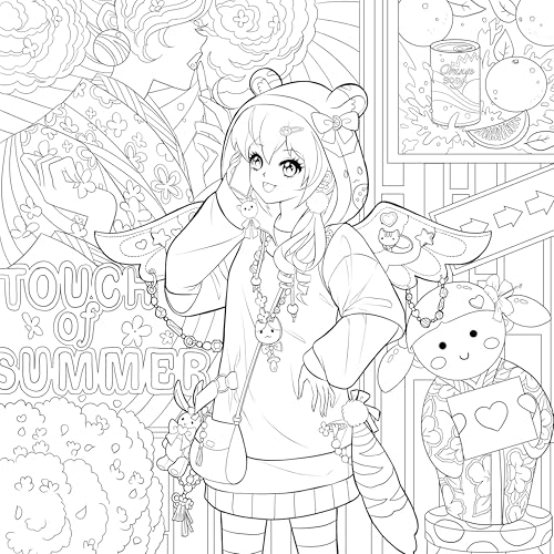 Manga Mania Coloring Book: Over 100 Cute Characters to Color – Manga and Anime Coloring Book for Adults and Kids WoodArtSupply