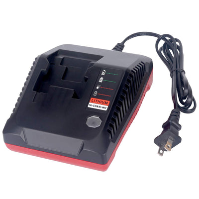 Qbmel 18-Volt Multi-Chemistry Battery Charger for Porter Cable PCXMVC Lithium Ion & NiCad NiMh Slide PC18B PC18B-2 PC18BL PC18BLX PCC489N Cordless Power Tool Battery