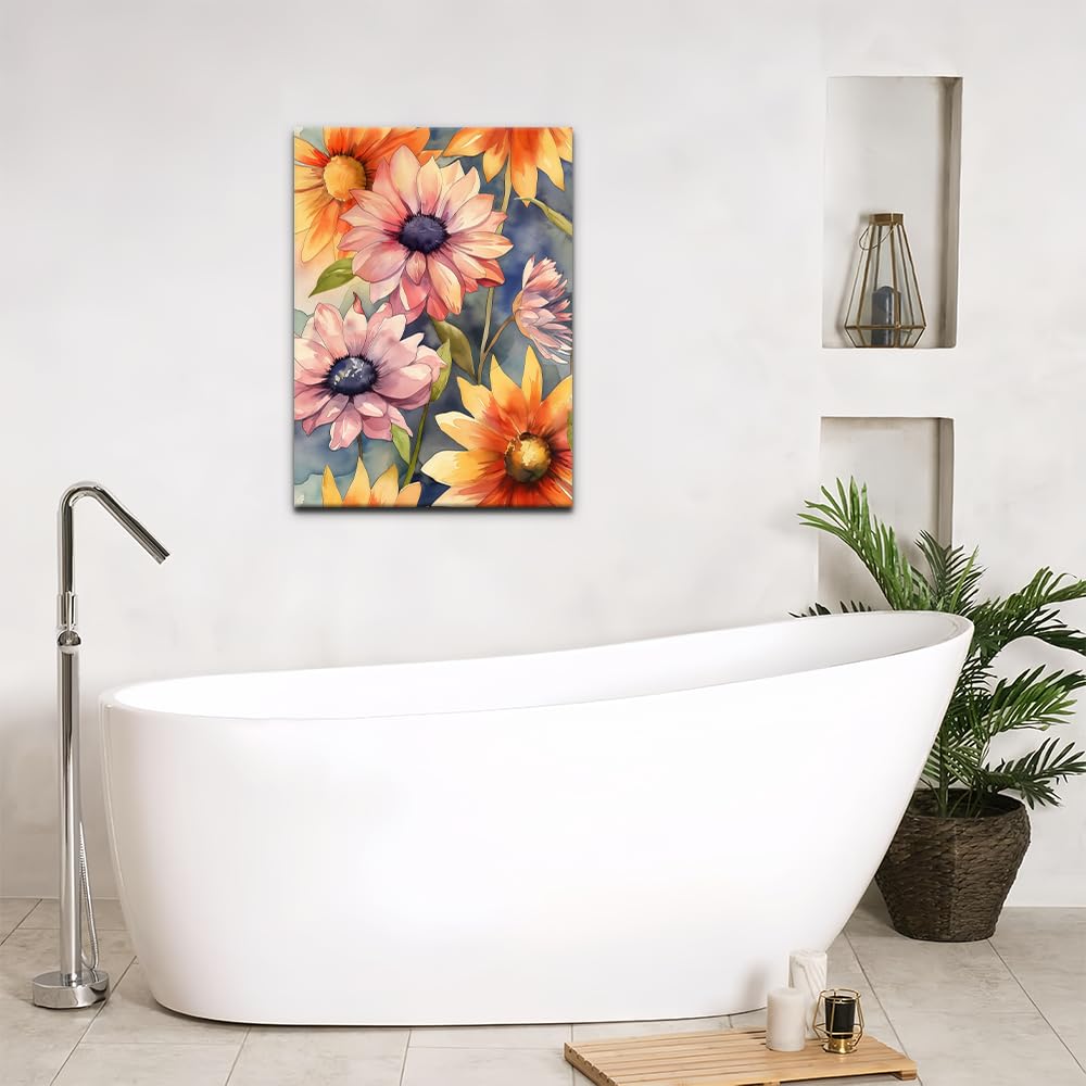 Natuyalo Sunflower Paint by Numbers Kit for Adults Framed, Flowers Paint by Number Kits with Frame, Acrylic Adult Paint by Number Kits on Canvas for Home Decor Gift 12x16 Inch Natuyalo