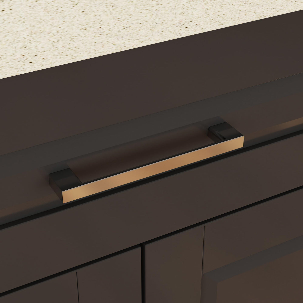 Homsee 61" W Large Kitchen Island with Charging Station, 2 Drawers & Adjustable Shelves, Modern Stationary Kitchen Prep Table Coffee Bar Cabinet for Dining Room, Black & Beige Homsee