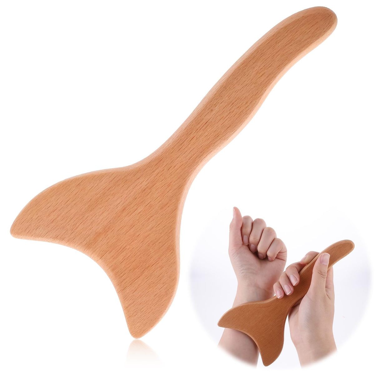 Body Gua Sha Tools Wood Therapy Massage Tool Lymphatic Drainage Massager Cellulite Remover Body Sculpting Tool One Handed Body Sculpting Tools for Anti-Cellulite Muscle Tension Release WY LIGHTING LEVEL