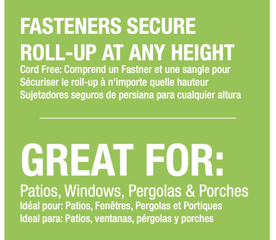 Cocoa Outdoor Bamboo Roller Shades for Patio Privacy - 48" W x 72" L Radiance