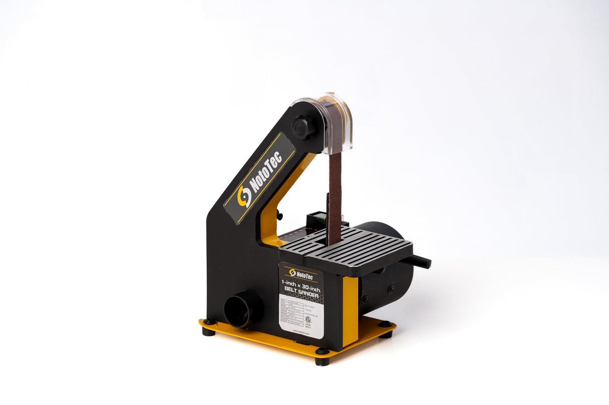 Nototec 1 x 30 inch Belt Sander for Woodworking, Powerful Bench Belt Sander For Metal Working with 1/3HP motor, 10A Belt Grinder nototec