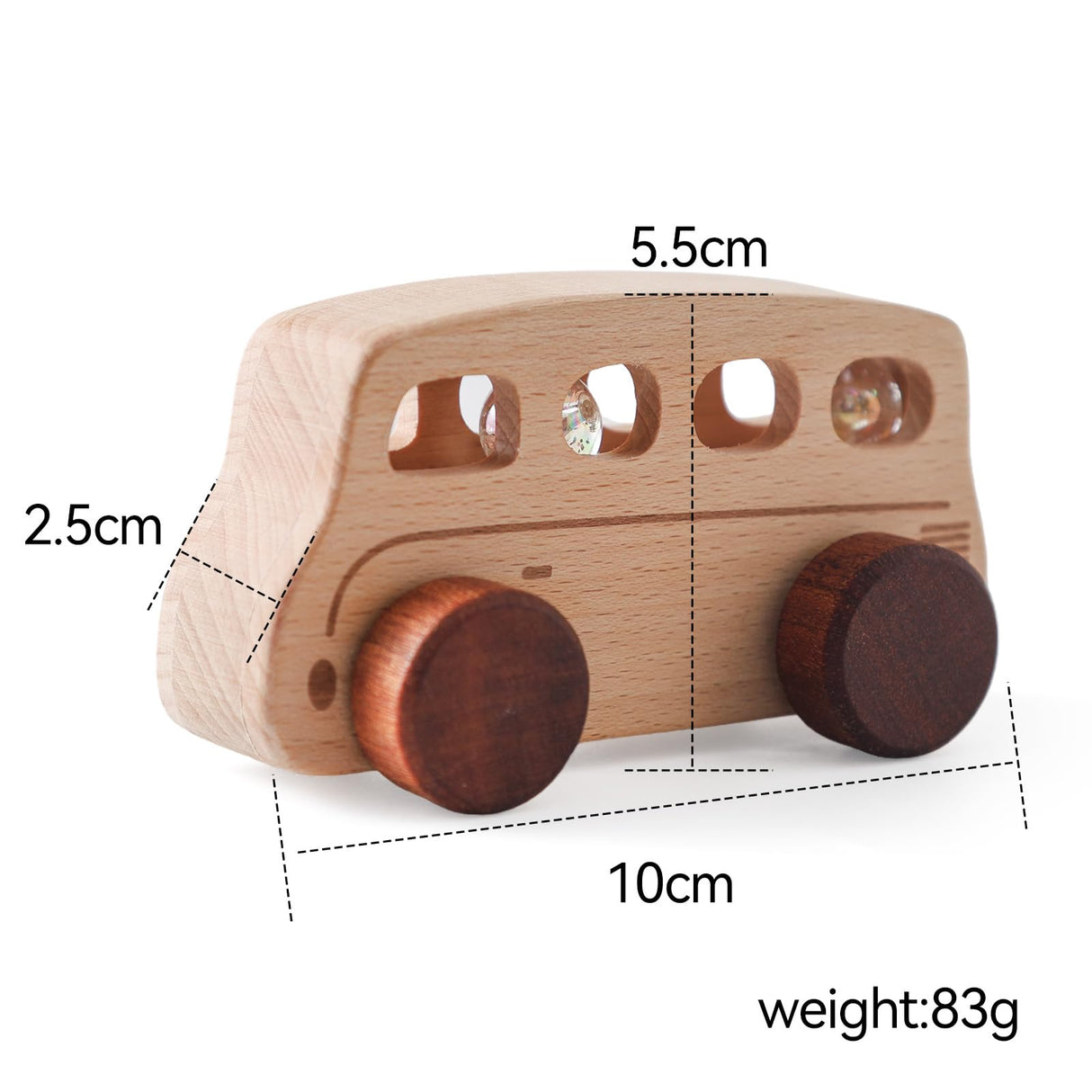 ibwaae Wooden Cars Toys, Montessori Toys for Babies, Baby Toy Cars for Toddlers, Wood Push Truck Vehicle Wooden Baby Toys for Boys Girls ibwaae