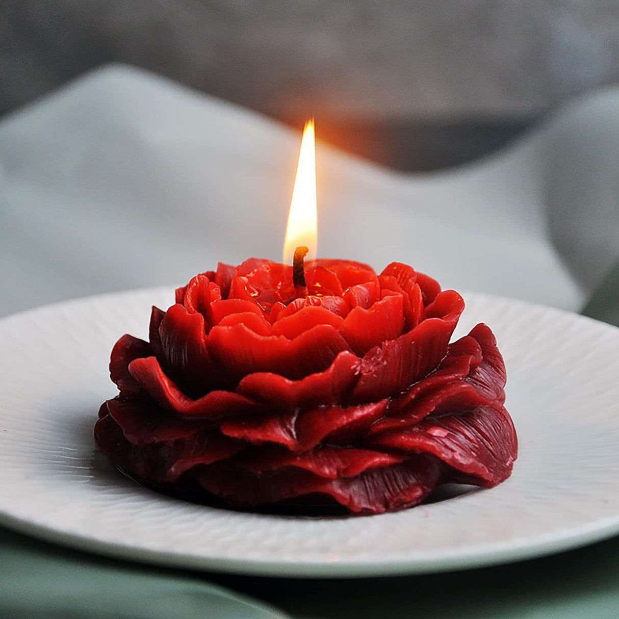 Peony Rose 3D Flower Resin Cake Mold - Silicone Molds for Clay Candle Making EVERELAM