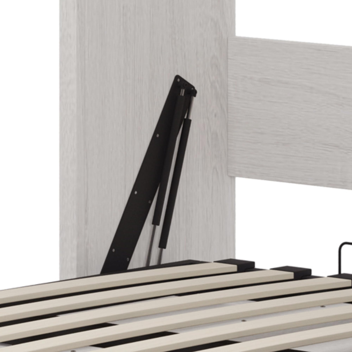 VilroCaz Rustic Twin Size Horizontal Murphy Bed, Solid Wood Folding Platform Bed Murphy Chest with Sturdy Metal Frame for Guest Room Home Office (Twin) VilroCaz