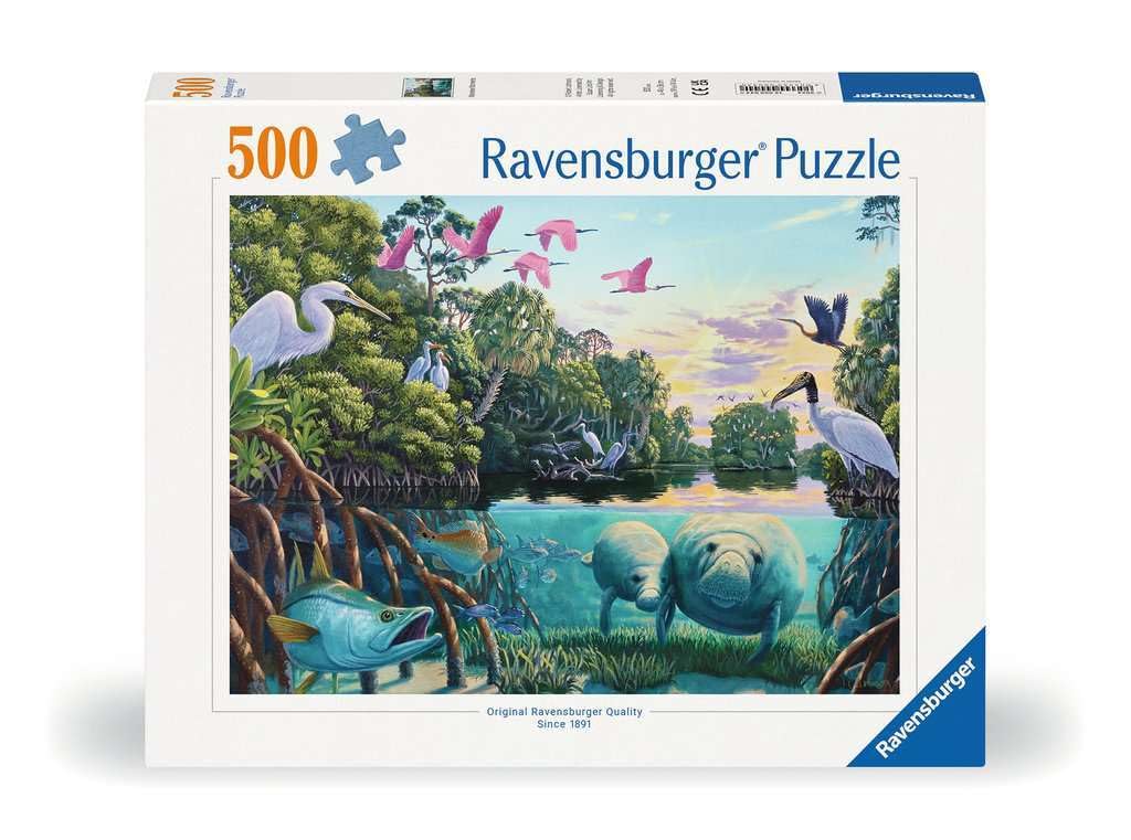 Ravensburger Manatee Moments - 500 Piece Jigsaw Puzzle | Premium Quality Materials | Engaging Imagery | Perfect Interlocking Fit | FSC Certified - 12000044 Ravensburger