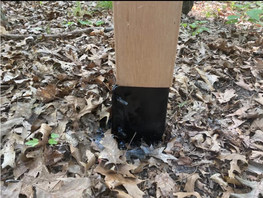 CRIZTA 8 Pcs 36" Heavy Duty 4x4 Fence Post Anchor Ground Spike Metal Black Powder Coated - Mailbox Post Anchors. Length: 36 inches, Outer Dimension: 4” x 4” (Fit 3.5” x 3.5” Square Wood Post) CRIZTA