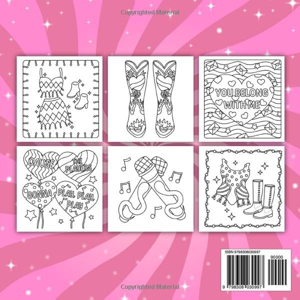 Fearless Girl: A Stress Relief Coloring Book for Adults and Teens Featuring Bold and Easy Designs from the Iconic Eras Tour. Majosta