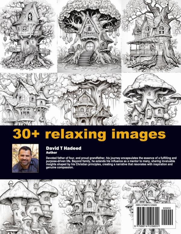 Calming Fairy Homes Adult Coloring Book WoodArtSupply