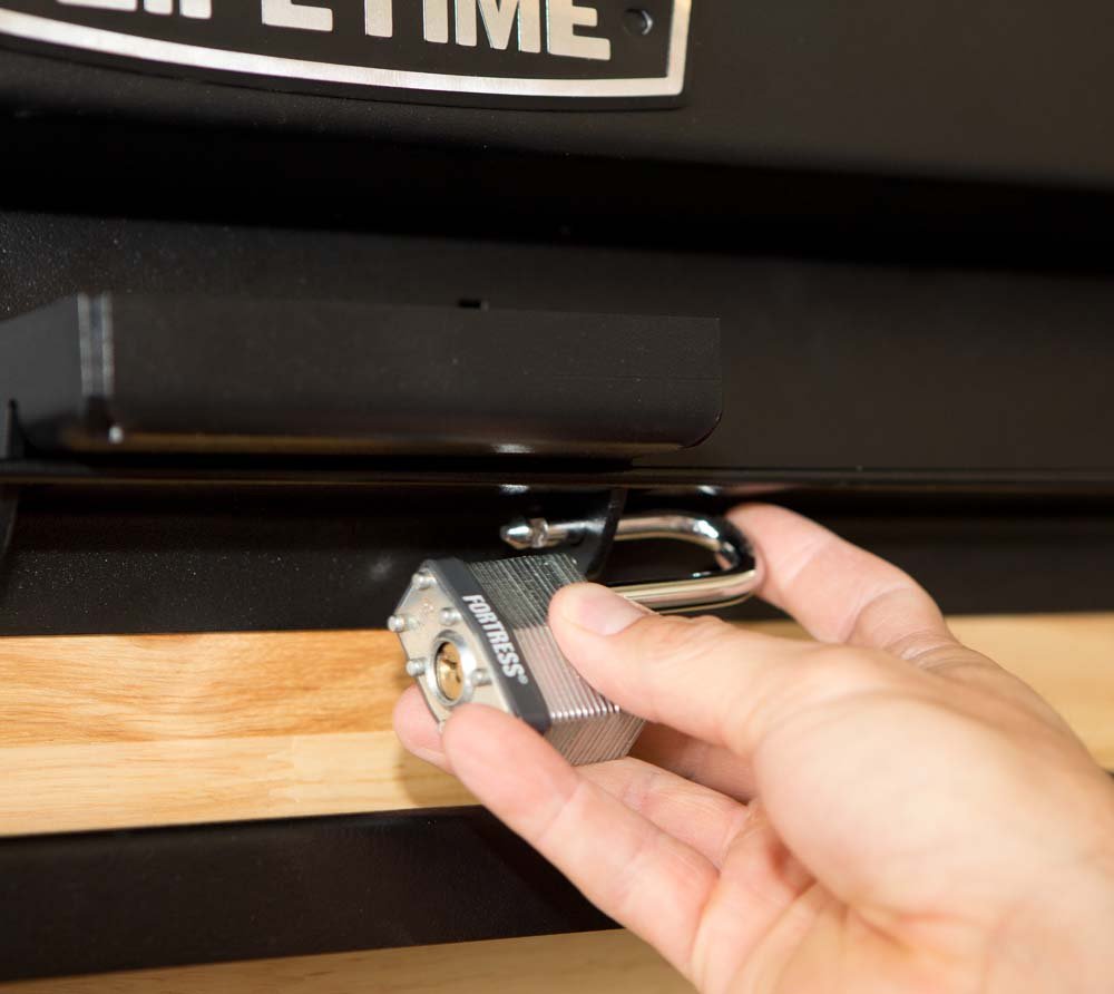 Lifetime Products Wall Mounted Work Table, 4', Wood Varnish (80421) Lifetime