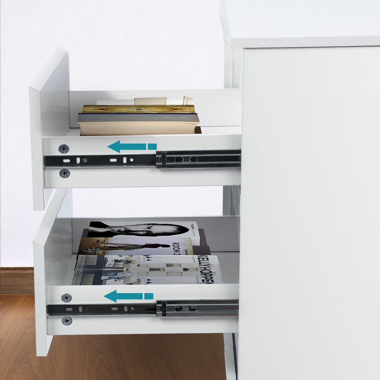 YORKING 6 Drawer Dresser for Bedroom,White Dresser,Wood Dresser,Dresser Set for Bedroom,Dressers and chests of Drawers Large Storage Cabinet,15.7" D x 47.2" W x 32.5" YORKING