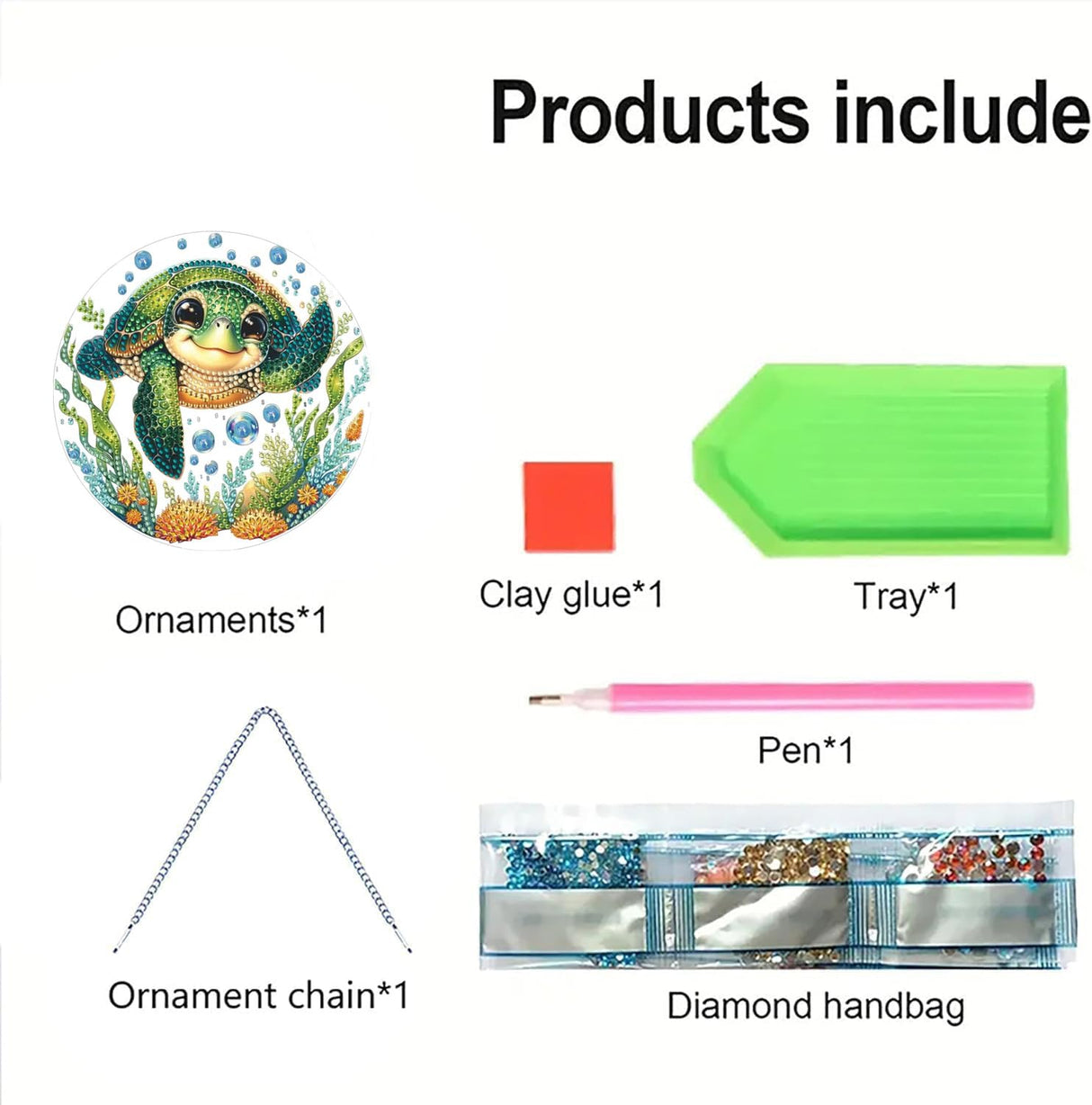 AIBOERL Diamond Art Hanging Kit for Adult,Special Shaped Rhinestone,DIY Acrylic 5D Diamond Art Painting Window Pendants Home Garden Wall Hanging Kits Hanging Ornament,Double Sided. (Turtles) AIBOERL