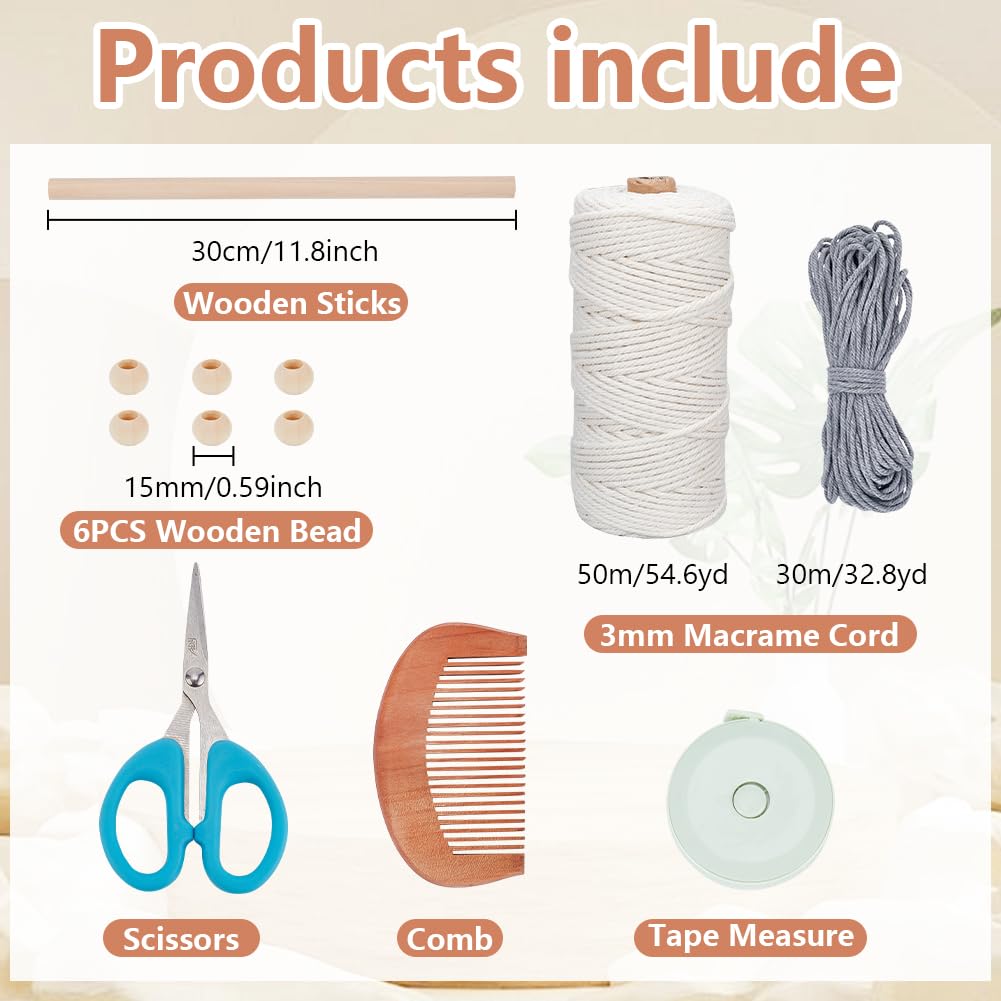 ORIGACH DIY Macrame Feather Wall Hanging Kit Boho White and Dark Gray Feather Tapestry Macrame Kit for Adults Beginner Handmade Rustic Macrame Feathers Leaf Wall Hanger Decor for Living Room Bedroom ORIGACH