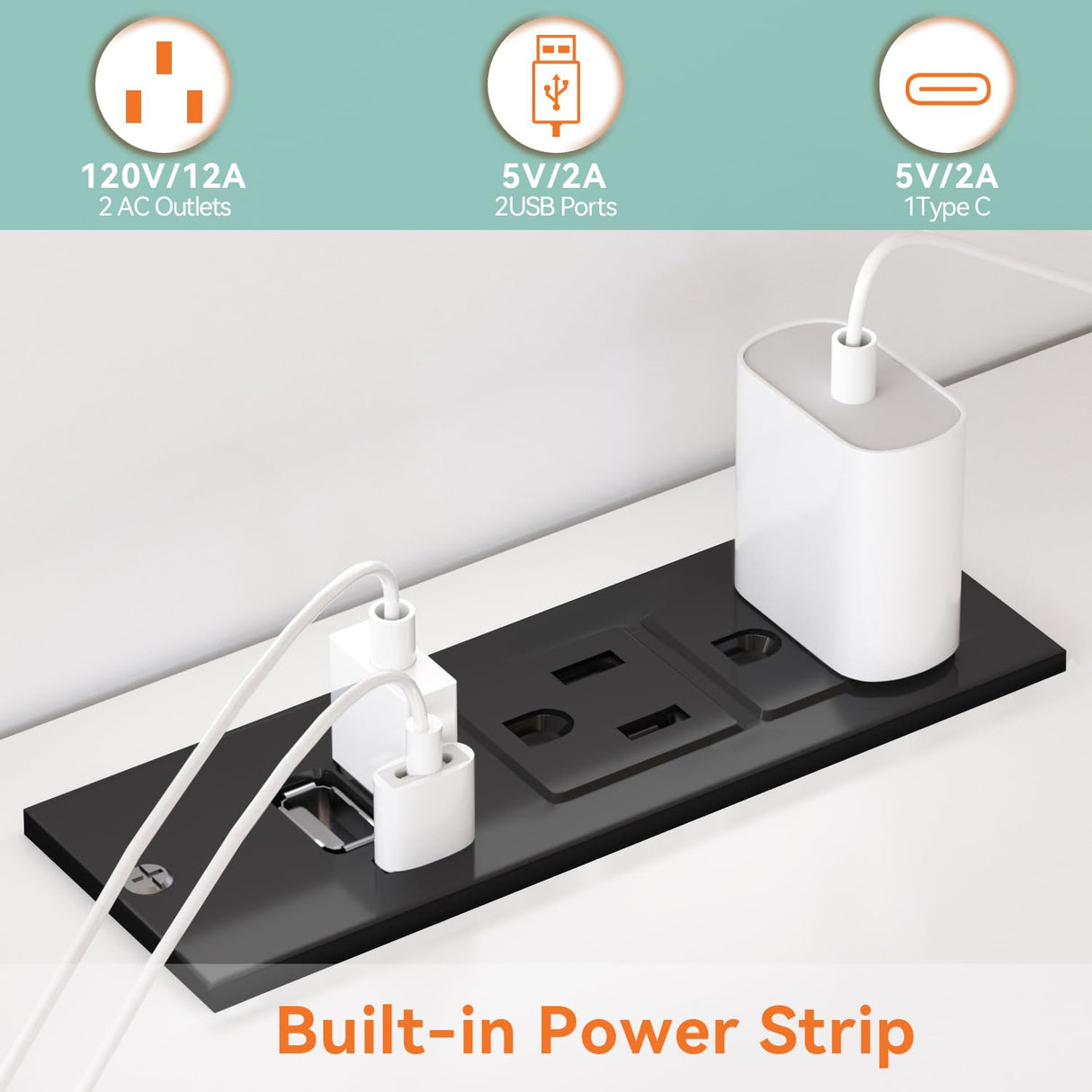 FJTJBSI Dresser with Power Outlets and LED Lights Wooden 4 Drawer Dresser with Large Organizer Tall White Drawer for Bedroom Modern Chest of Drawers Closet for Living Room Kids Room FJTJBSI