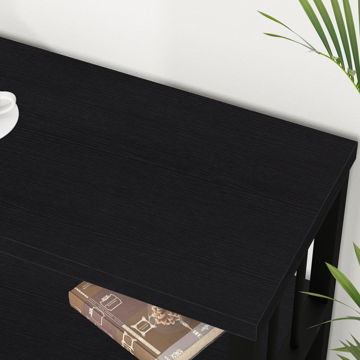 IBF Industrial Modern 5-Cube Storage Organizer Bookshelf in Black Oak, 47 Inch IBF