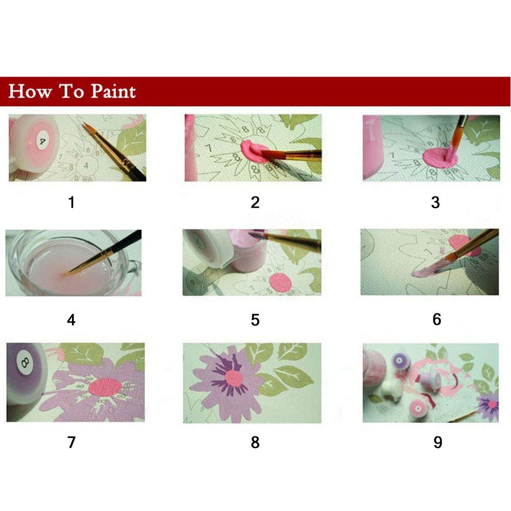 Paint by Numbers Kits for Kids 4-8, Paint by Numbers Kids with Frame, Owl Painting with Numbers Art Craft for Kid 8x8inch KOMI