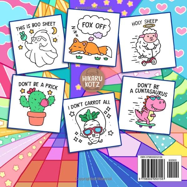 Holy Sheep: Funny Punny Swear Coloring Book for Adults Featuring Humorous Designs for Relaxation WoodArtSupply