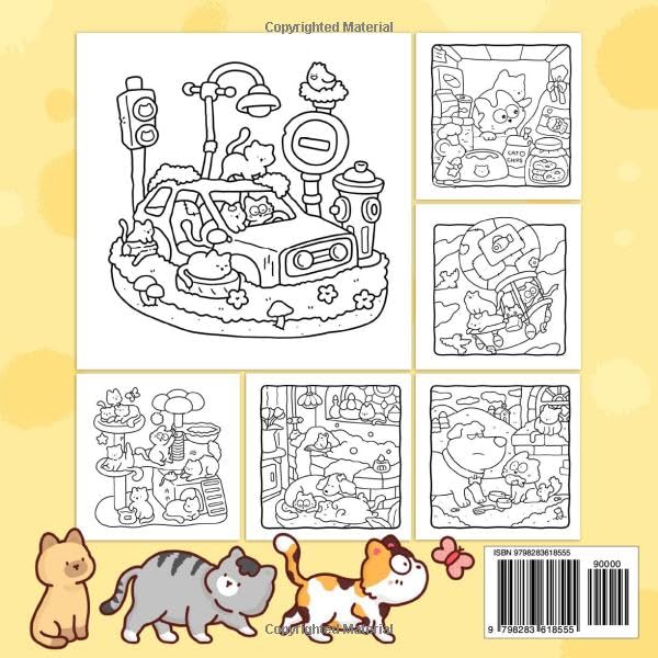 The Little Cat: Cozy Life of Kitty Coloring Book for Adults and Teens (Cozy & Cute Coloring) Independently Published