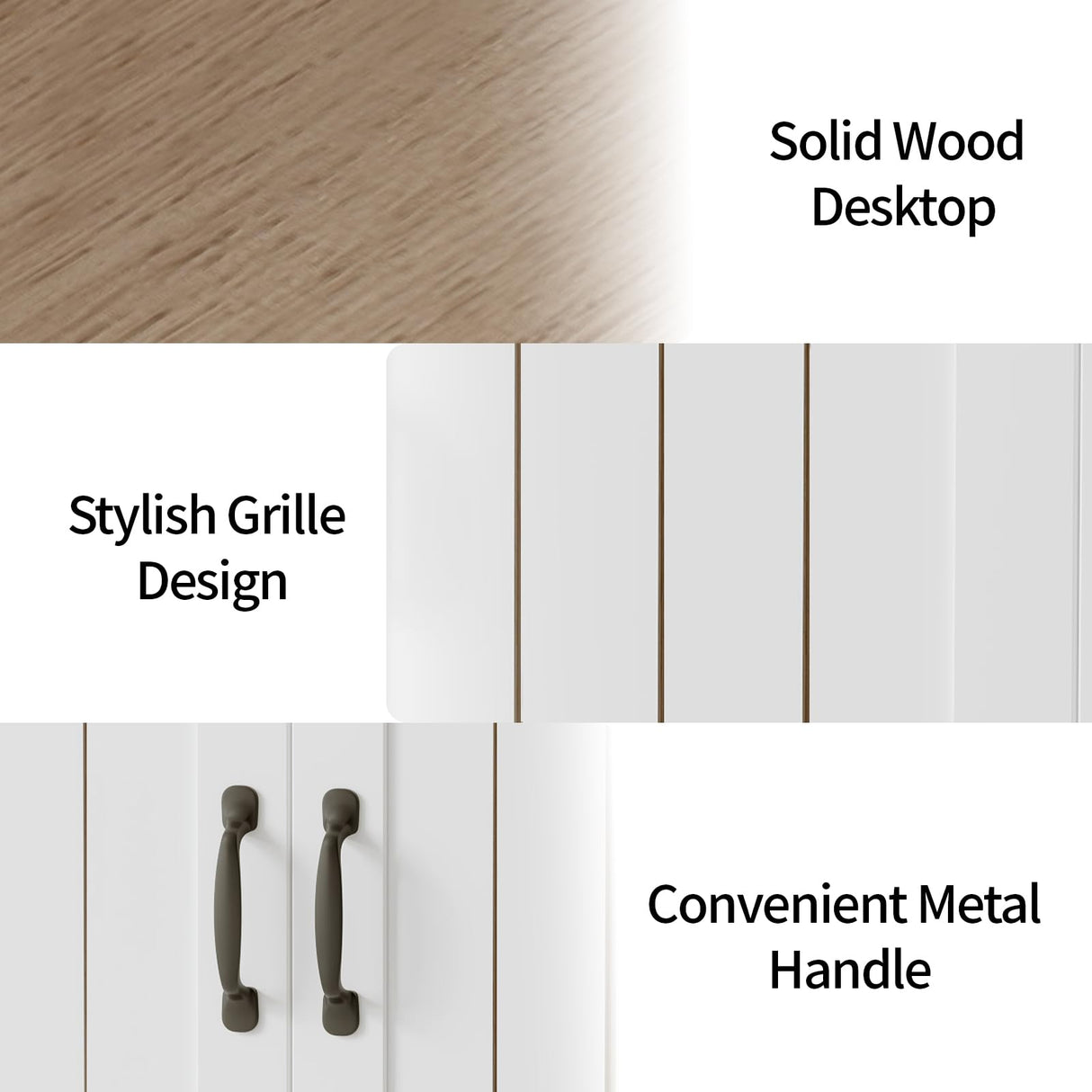 GarveeHome 29.5" Sideboard Buffet Cabinet with Storage, Wooden Kitchen Storage Cabinet with Adjustable Shelf, Modern Coffee Bar Buffet Table for Living Room Entryway Dining Room GarveeHome