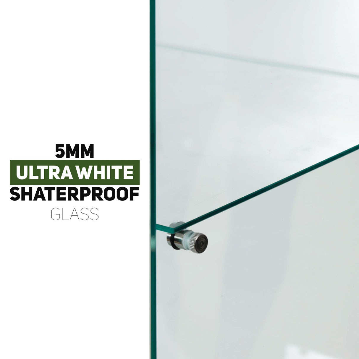 Beauty4U Glass Display Cabinet with 4 Shelves, Curio Cabinets for Living Room, Bedroom, Office, Black Floor Standing Glass Bookshelf, Quick Installation Beauty4U