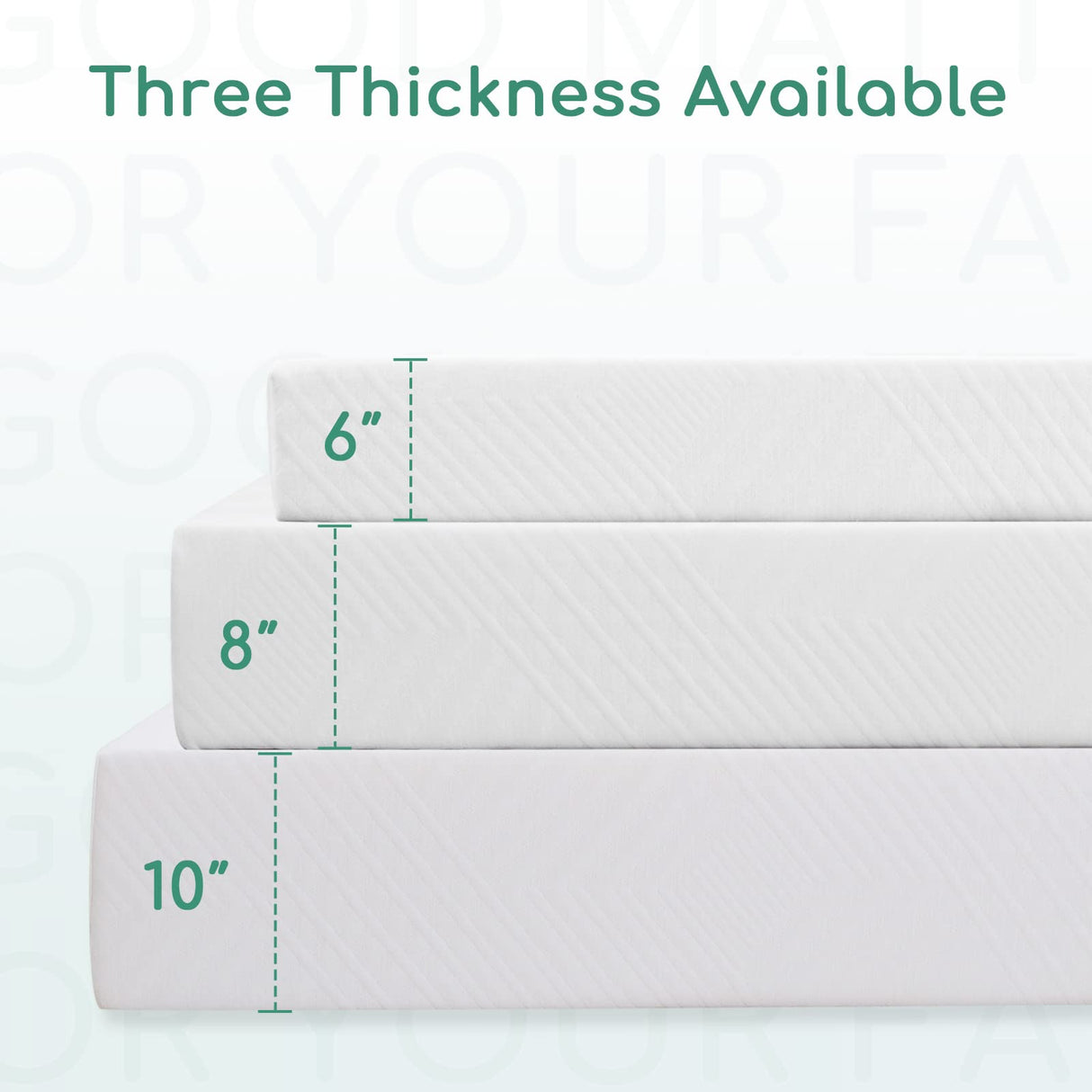 Airdown Twin Mattress, 10 Inch Memory Foam Mattress in a Box, Medium Firm Green Tea Twin Size Mattress for Cool Sleep & Pressure Relief, CertiPUR-US Certified, Made in USA (Air-10EGO-T) Airdown