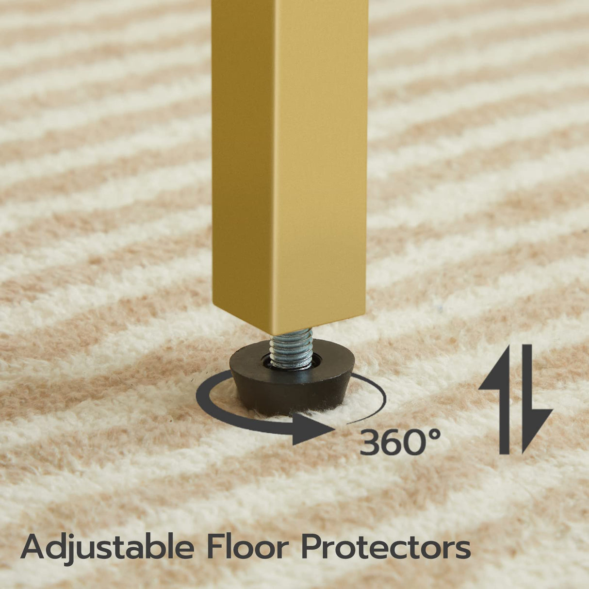 HOOBRO End Tables Set of 2 with Charging Station and USB Ports, 3-Tier Nightstands with Adjustable Shelves, Small Side Tables for Small Space in Living Room, Bedroom, White and Gold DW112BZP201G1 HOOBRO