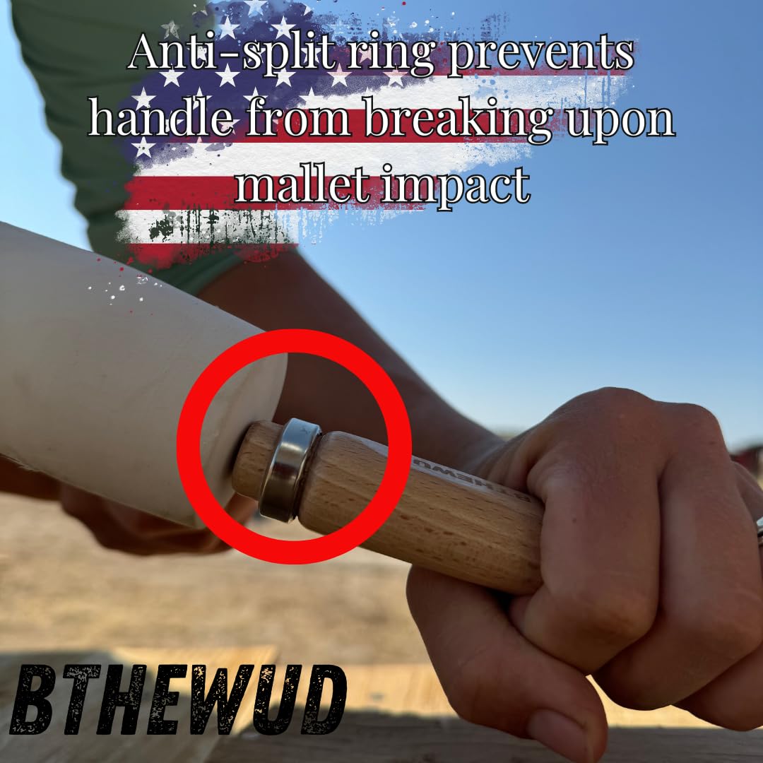 Wood Chisel Set – set of 4 Woodworking Chisels w/CR-V Steel Blades, Zipper Bag - Anti-Rust Coating Wood Chisels for Woodworking - Lightweight & Durable Carpenter Tools for Woodworking BTHEWUD