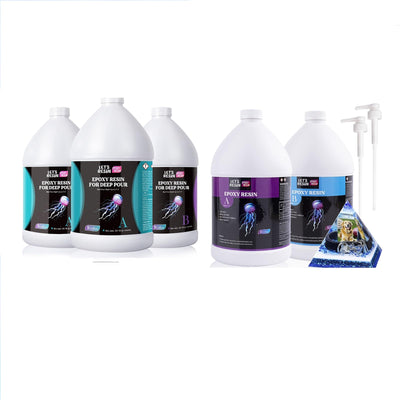 Bundle Set of 3 Gallon Deep Pour Epoxy Resin and 2 Gallon Epoxy Resin