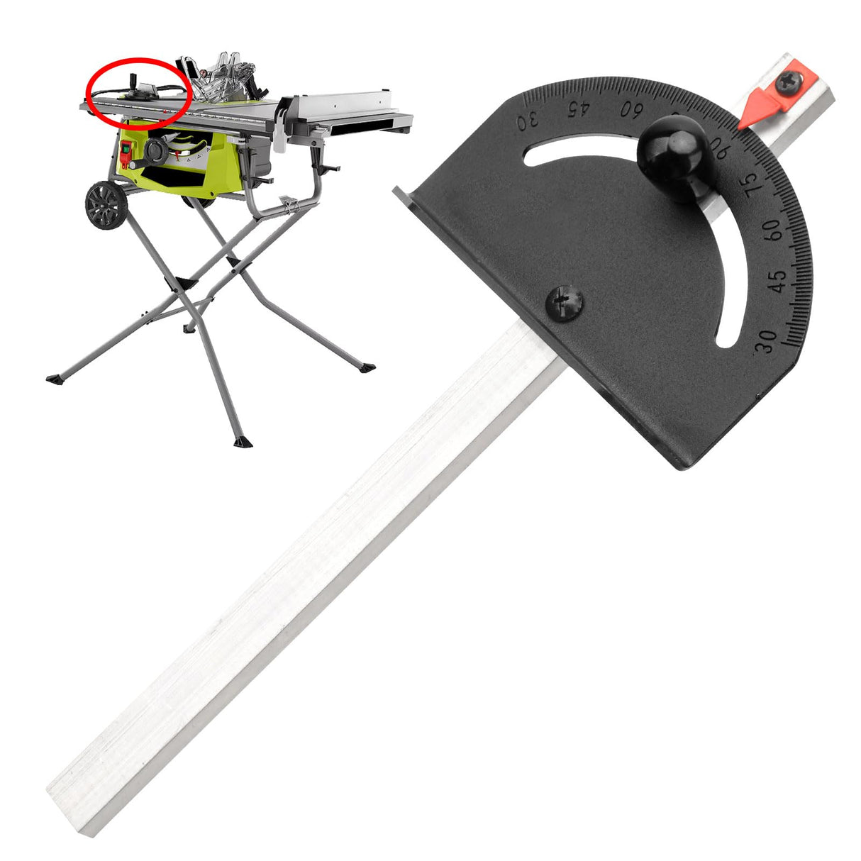 Upgraded 5140032-78 Replacement Table Saw Miter Gauge (0.75" wide) for De-Walt DW745 DWE7480 DW744 Table Saws ZHONGXIA