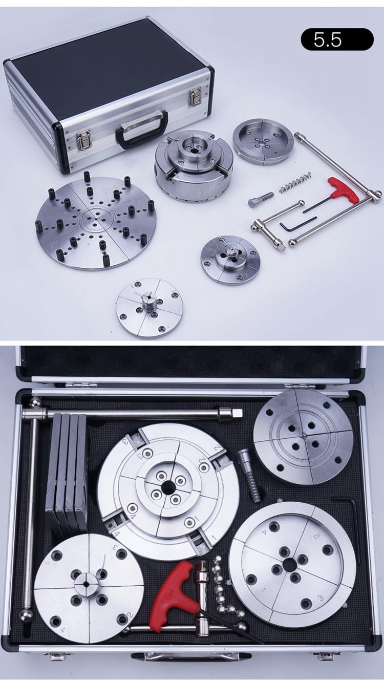 Wood Lathe Chucks, Self-Centering Scroll Chuck Thread Woodworking Turning Tools Set(Size:5.5inch) TZZES