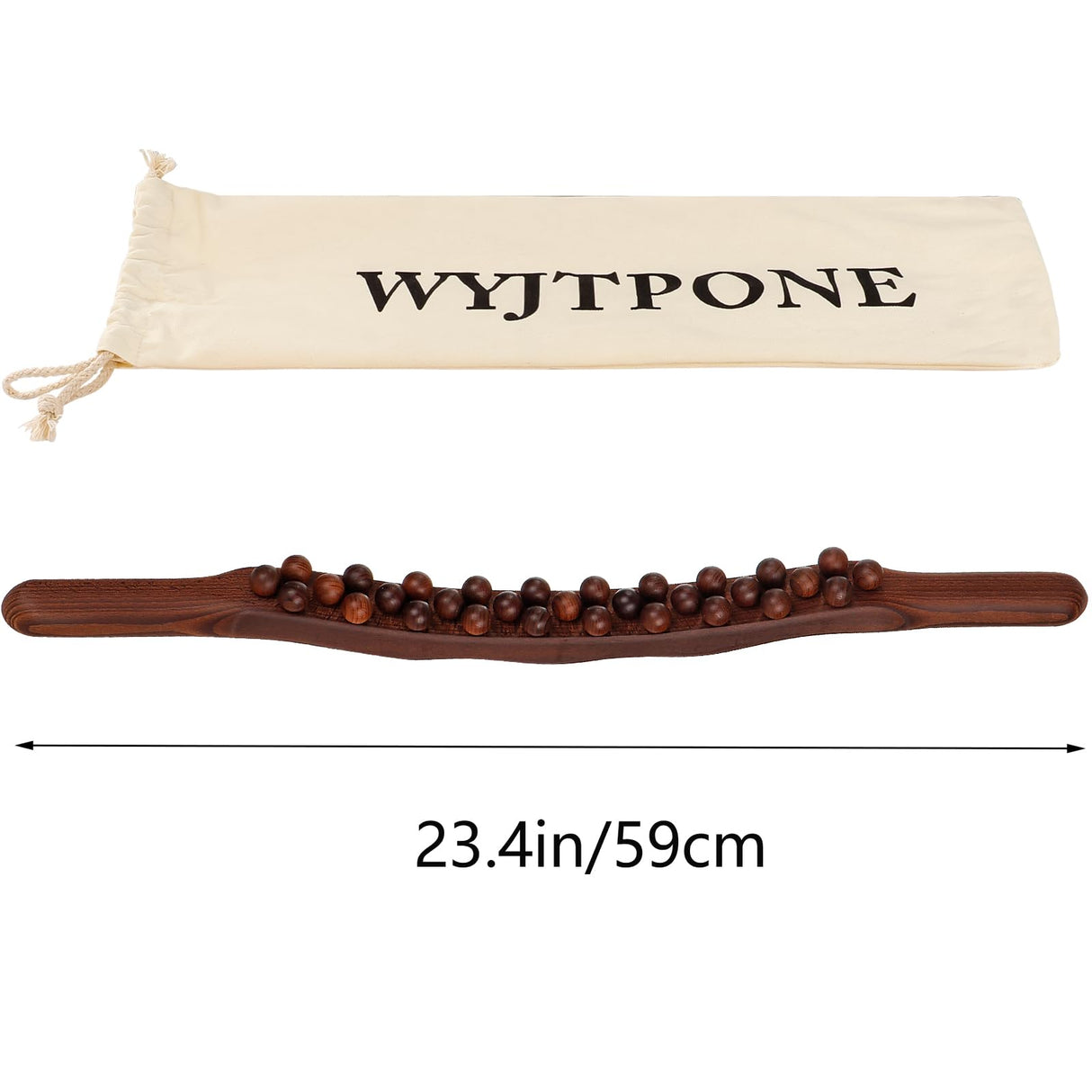 Guasha Wood Stick Tools Wood Therapy Massage Tools for Body Shaping,31 Beads Back Massage Roller Stick,Lymphatic Drainage Massager for Body Shaping (31beads) WYJTPONE