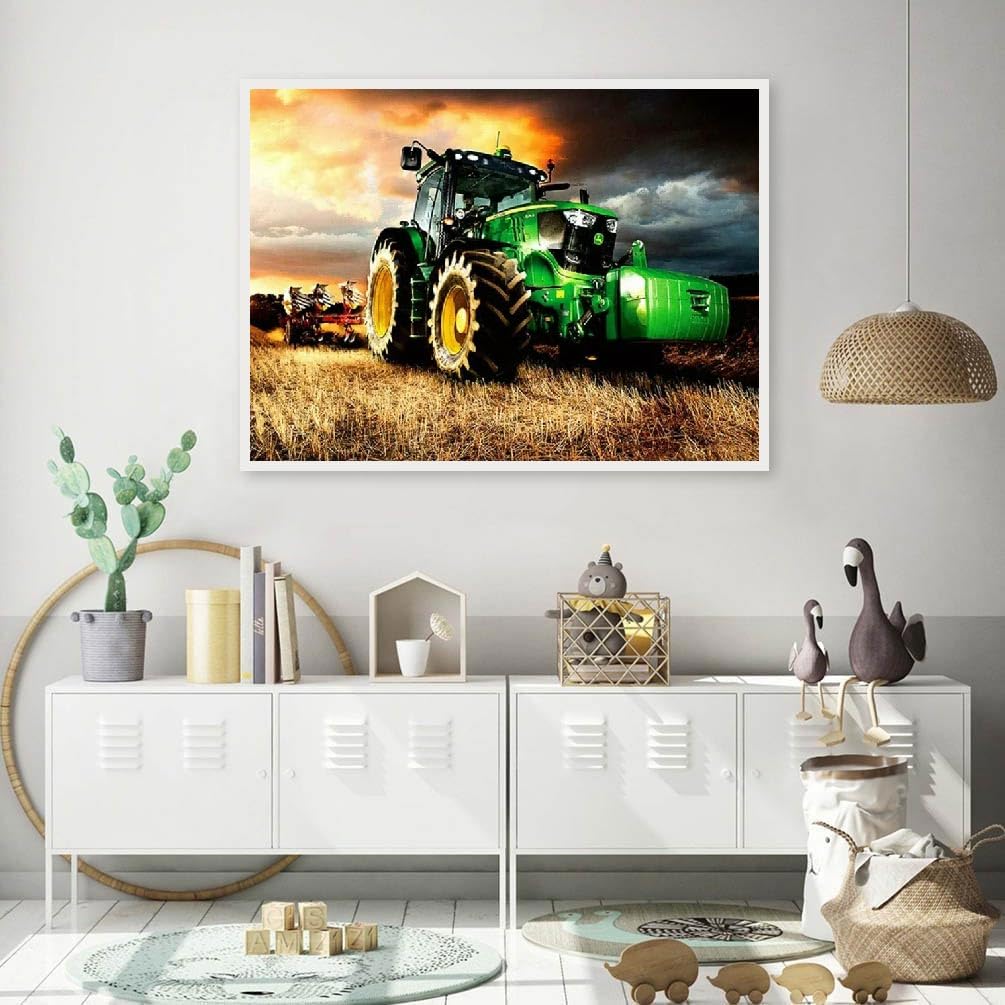 JFYHAB Diamond Painting Kits for Adults, 5D DIY Car Round Full Drill Diamond Dots Paintings Diamond Painting Truck Gem Art Craft for Home Wall Decor Diamond Art 12x16inch JFYHAB