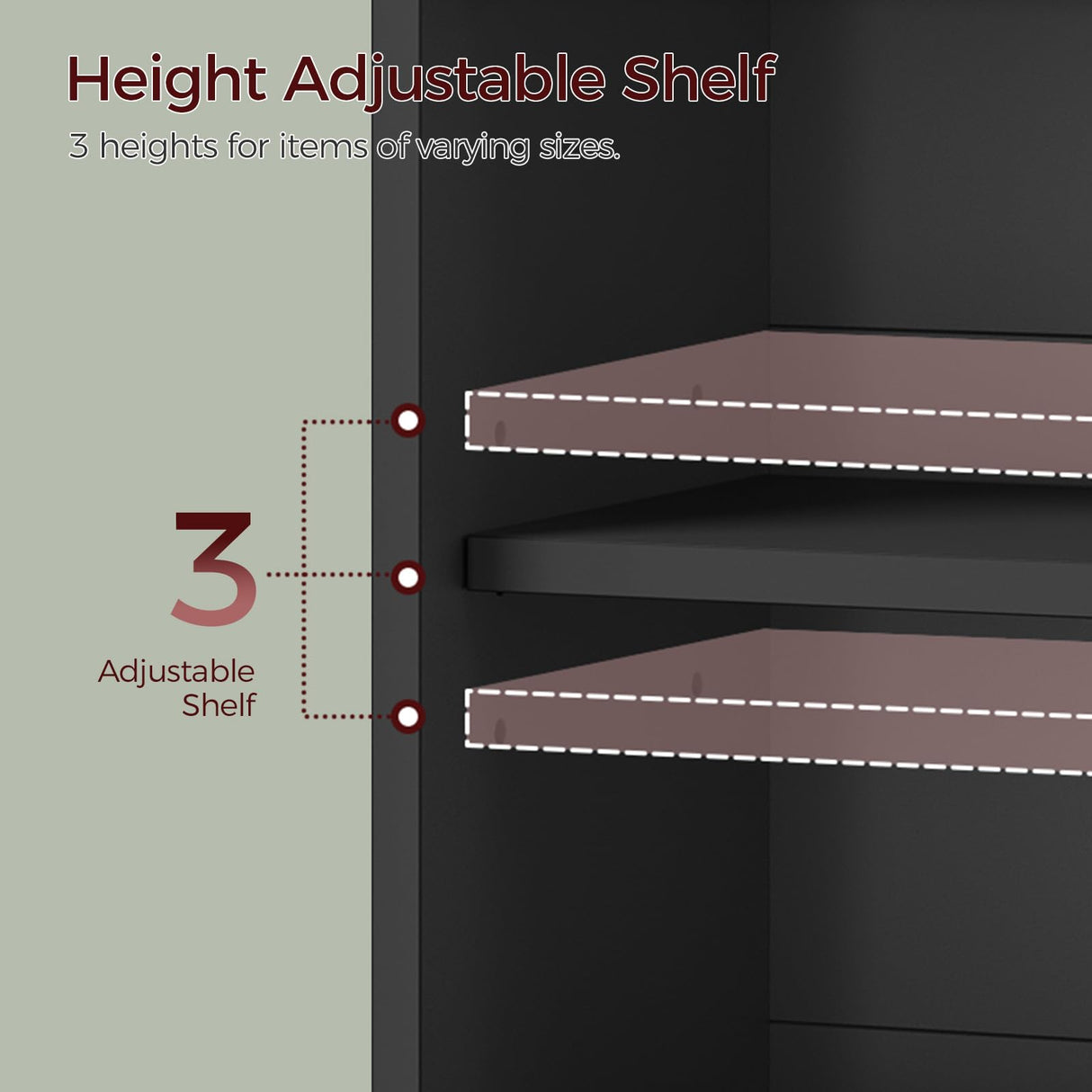 MAHANCRIS Bathroom Wall Cabinet, Farmhouse Medicine Cabinets with Sliding Door, Wall Mounted Storage Cabinet with Adjustable Shelf and Towel Bar, for Bathroom, Living Room, Kitchen, Black MAHANCRIS