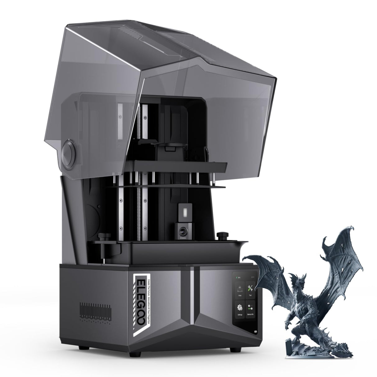 ELEGOO Saturn 4 Ultra 16K Resin 3D Printer with 10" 16K Mono LCD and Flip-up Lid, Smart Tank Heating at 30?, 150mm/h High Speed Printing, Large Printing Size of 8.33x4.66x8.66 Inches ELEGOO