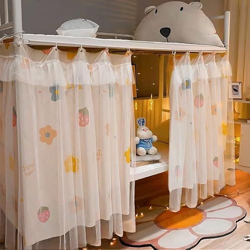 Navhao 1 Panels,Bottom Bunk Bed Curtains Cloth Breathable Bed Canopy Men Women Curtain Shading Nets for Single Bed Navhao