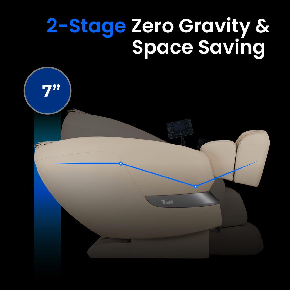 Titan Axiom LE l Dual Massage Mechanism l Full Body Massage Chair l Intelligent Voice Control l 45°C Heating Therapy l Zero Gravity Reclining l Space Saving l Bluetooth Speakers (Black) Titan