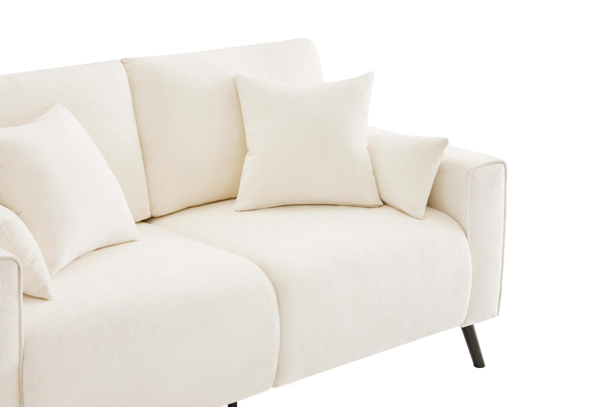 Comkei 70” Loveseat Sofa, Warm White Love Seat Couches for Living Room, 2 Seater Small Couch for Small Spaces, Bedroom, Office Sofas Comkei