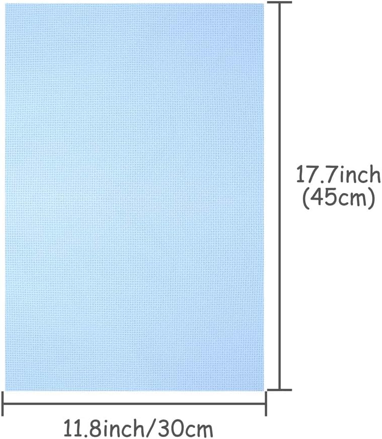 Caydo 8 Pieces Aida Cloth 8 Color 14 Count Classic Reserve Cross Stitch Fabric, 12 by 18-Inch Caydo